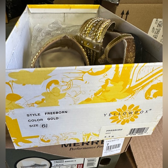 Yellowbox sandal - gold - great condition size 6.5 - Picture 2 of 3